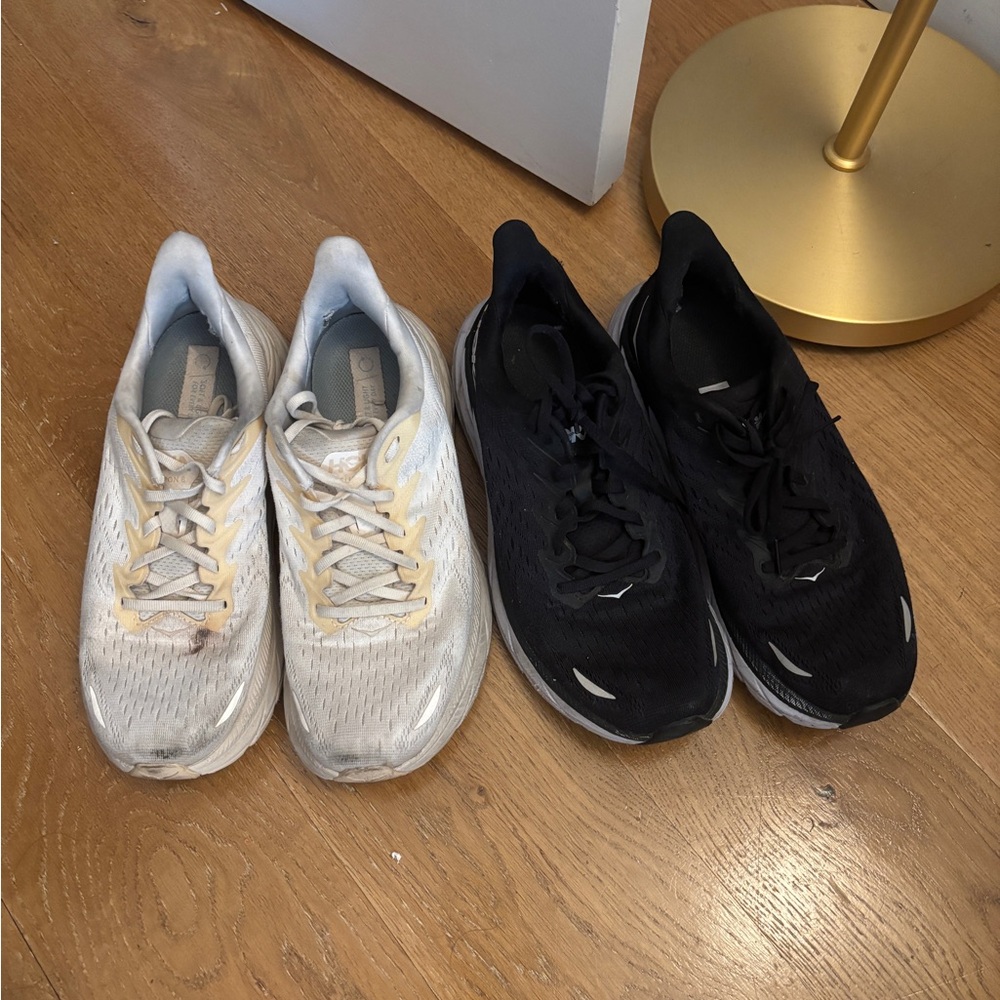 Hoka One One Women's Sneakers in Black and White